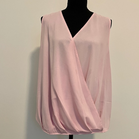 Women's Pink Surplice Tank, Sleeveless, M, Pink, NWOT - Picture 7 of 9